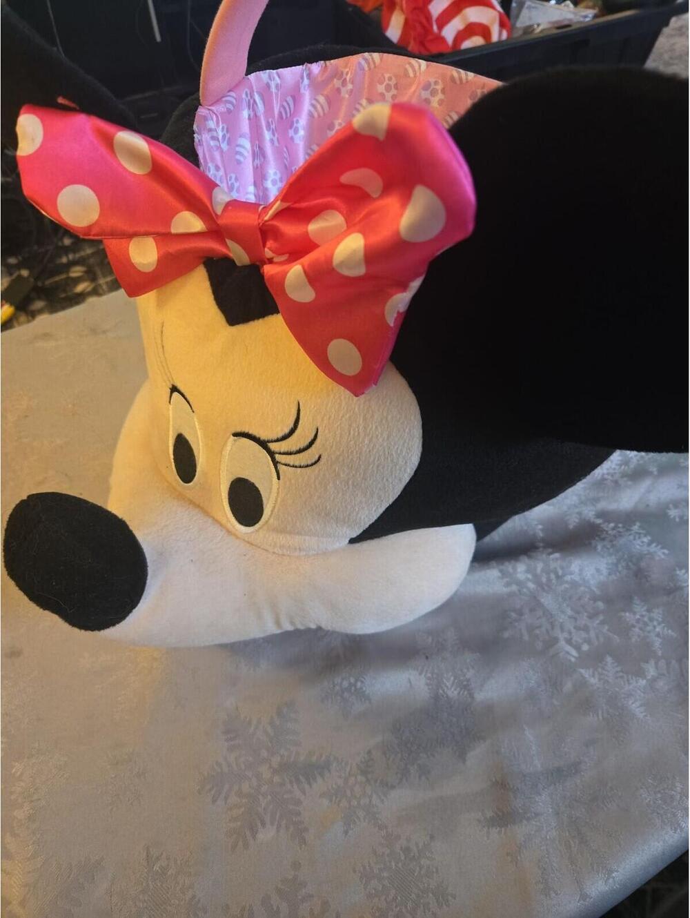 Disney Minnie Mouse Plush Easter Basket Bucket - Picture 6 of 7